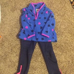 2T OshKosh fleece and pants.